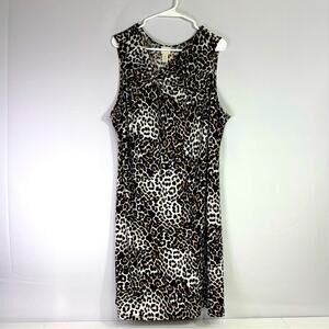 NWT Chico's Leopard Print Sleeveless Midi Dress Size XXL JJ0686